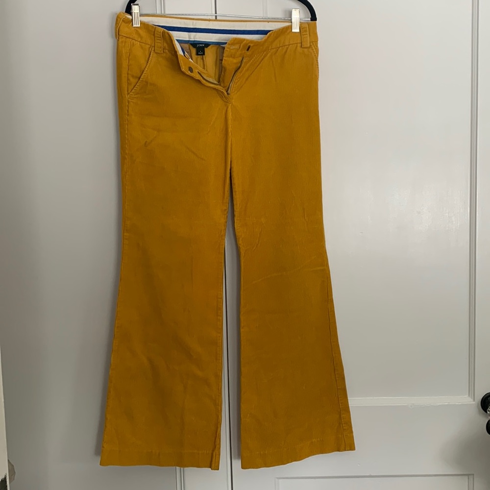 J Crew Gold Corduroy Boot cut, City Fit Size 8